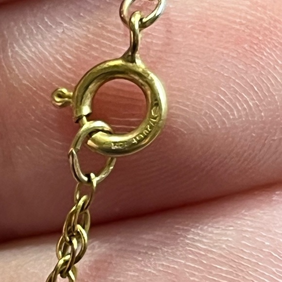 VTG 90’s Boho Red Carnelian Round Disc 1/20 Gold Filled Necklace - Picture 5 of 5